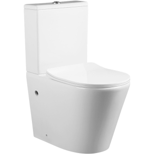 Унитаз напольный SELLA GW безободковый с крышкой duroplast, soft-close, белый, CT9864