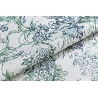 Обои виниловые Азулежу мотив светло-голубой KM6502