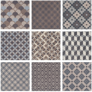 Карнаби-Стрит орнамент 20x20 керамический гранит матовый SG1577N