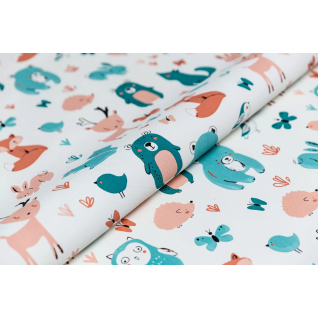 Обои виниловые Уик-Энд мотив оранжево-синий животные KM7806