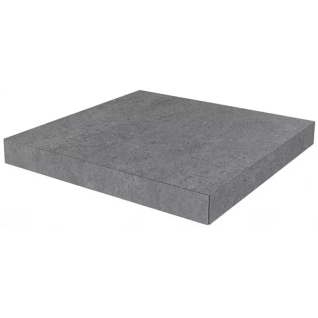 Фондамента серый темный 33x33 ступень угловая клееная матовый DL501020R\GCA