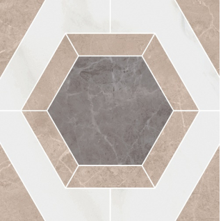 Гран Пале наборный 25,1x25,1 декор матовый ID101T