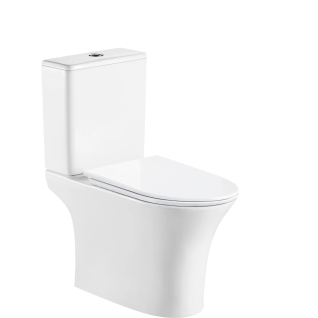 Унитаз напольный BERNINA Tornado безободковый с крышкой duroplast, soft-close, быстросъемная, белый, CT11133