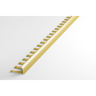 Профиль алюминиевый L-образный наружный закругленный гнущийся золото ПК 04.2700.02л