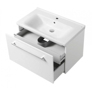 Тумба подвесная Мерида 80 под умывальник Миранда 80, белый глянец