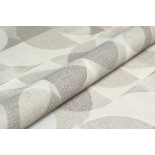 Обои виниловые Шафран мотив серый, круги KM8509