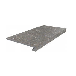 Терраццо коричневый 33x60 ступень фронтальная клееная матовый SG632220R\GCF