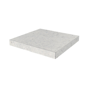 Терраццо серый светлый 33x33 ступень угловая клееная матовый SG632420R\GCA