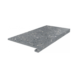 Терраццо серый темный 33x60 ступень фронтальная клееная матовый SG632820R\GCF