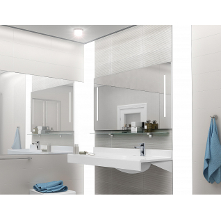 Зеркало Отель 80х65 белое с LED подсветкой