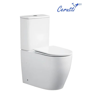 Унитаз напольный VINCE Tornado безободковый с крышкой duroplast, soft-close, быстросъемная, белый, CT10373