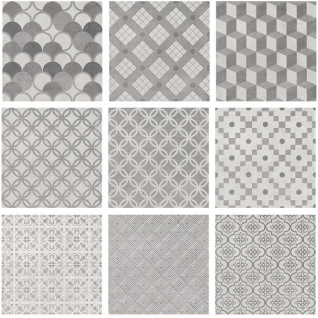 Карнаби-Стрит орнамент серый 20x20 керамический гранит матовый SG1576N