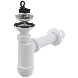 Сифон для умывальника с гибким соединением A41+A770-BL-01