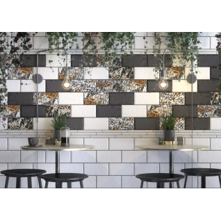 Граффити белый 9,9x20 плитка матовый 19060