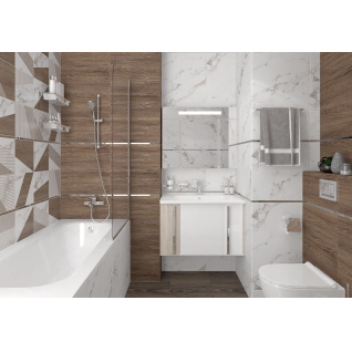 Savage узор коричневый 25x50 плитка матовый