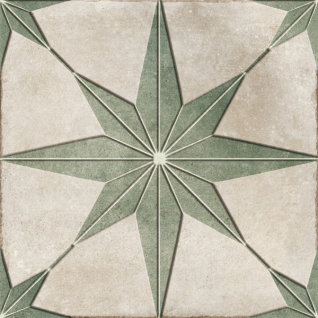 Fleur Green 19,6x19,6 керамический гранит матовый карвинг