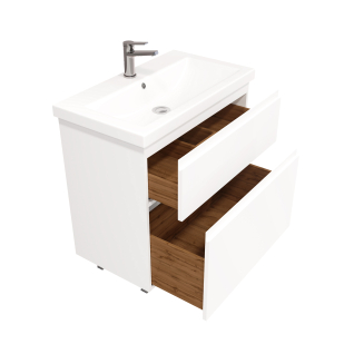 Тумба напольная Optimum 80 под умывальник Como/Moduo 80, белый глянец