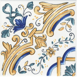 Капри майолика 9,8x9,8 вставка глянцевый STG\A484\1146H