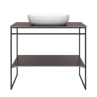 Металлический каркас напольный Plaza Next 100 черный под столешницу и умывальник