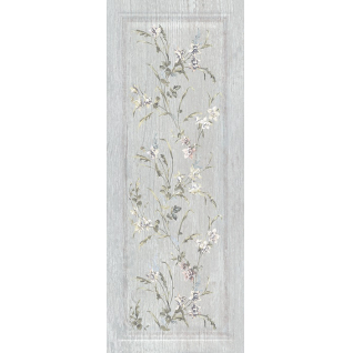 Кантри Шик панель декорированный серый 20x50 плитка матовый 7189