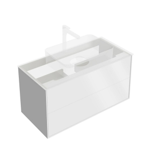Тумба подвесная Plaza Modern 100 см, цвет белый матовый