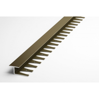 Профиль алюминиевый Т-образный стыковочный гнущийся бронза ЛК 15.2700.04л