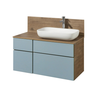 Тумба подвесная Мишель 100 со столешницей, дуб Рустикальный