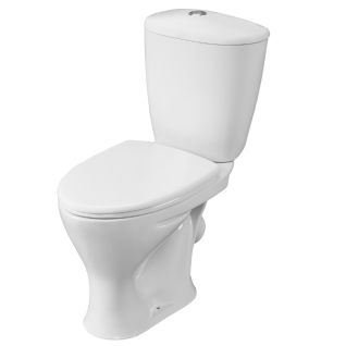 Унитаз-компакт Версия (косой вып., ниж.под., антивсплеск, однореж. арм. 6 л, п/пропил.сид) белый, 1с 1P4015S0000BF