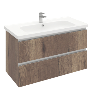 Тумба подвесная Electra 100 под умывальник Creavit Ideal 100, дуб Рока