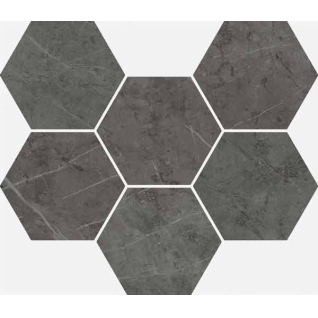 Шарм Эво Антрачит Гексагон 25x29 мозаика патинированный