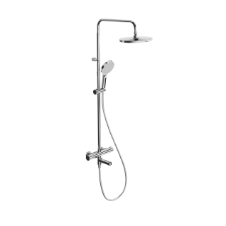 Душевая колонна FONTE на 3 потока с изливом, термостатом, хром FO.302.KM.CR