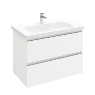 Тумба подвесная ELECTRA 80 под умыв-к Creavit Ideal 80, УЛЬТРА белый глянец, LE-WCAB-80-101