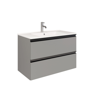 Тумба подвесная FELIS 85 под умыв-к Cerastyle Arte 85, матовая сталь, LFE-WCAB-85-414