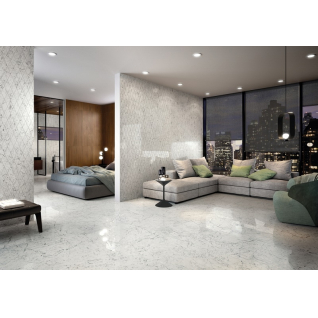 Шарм Экстра Каррара Гексагон 25x29 мозаика патинированный