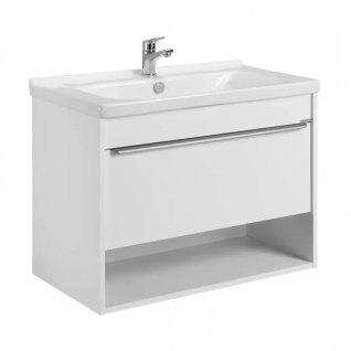 Набор: Тумба под умывальник Хоуп 80 1 ящик Белый матовый 1A287301HP2B0/Умывальник Миранда 80 1WH302251 (1A2873K0HP2B0)