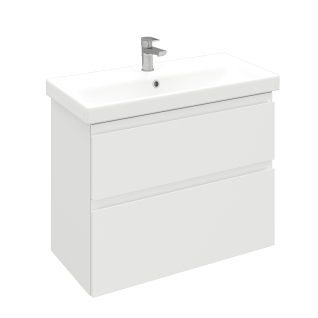 Тумба подвесная Optimum Slim 80 под умывальник Moduo Slim 80, белый глянец