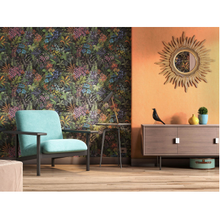 Обои виниловые Джангл мотив светлый цветной KM5903