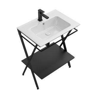 Металлический каркас напольный Piano Next 65 черный под столешницу и умывальник