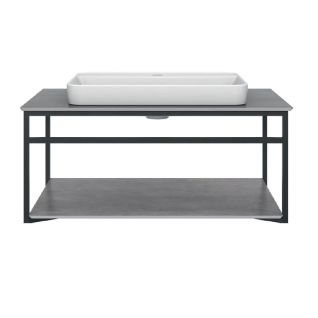 Металлический каркас подвесной Plaza Next 80 черный под столешницу и умывальник