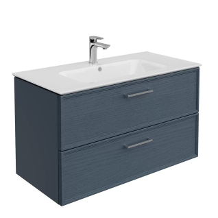 Тумба  подвесная PIANO Classic 95 см, 2 ящика, ясень синий матовый