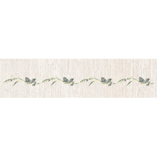 Кантри Шик багет декорированный белый 5x20 бордюр матовый BLB028