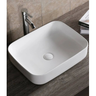 Умывальник накладной 50х40, прямоугольный, белый, CR0084