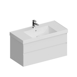 Тумба подвесная CUBO 100 с ящиками, белая матовая