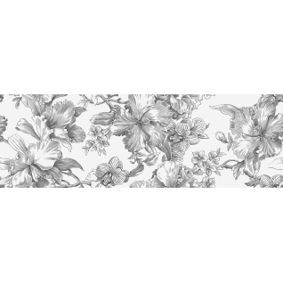 Монфорте Цветы белый 40x120 декор матовый 14018R\3F