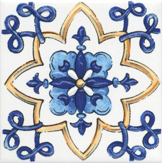 Капри майолика 9,8x9,8 вставка глянцевый STG\A486\1146H