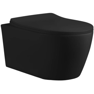 Унитаз подвесной SELLA Aria MBF безободковый c крышкой черный