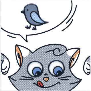 Кошки-мышки "Птичка" 20x20 декор матовый NT\A134\5009