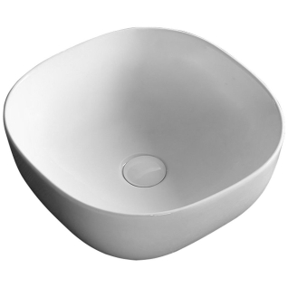 Умывальник 41х41 накладной, квадратный, белый, CR0077