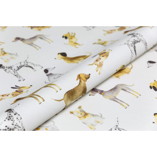 Обои виниловые Уик-Энд мотив серый собачки KM7813