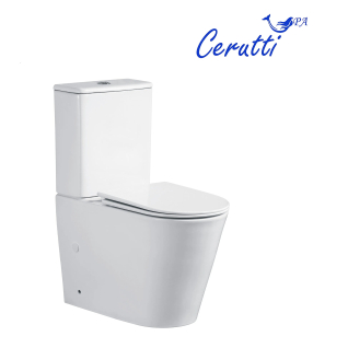 Унитаз напольный PIERA Tornado безободковый с крышкой duroplast, soft-close, белый, CT10560